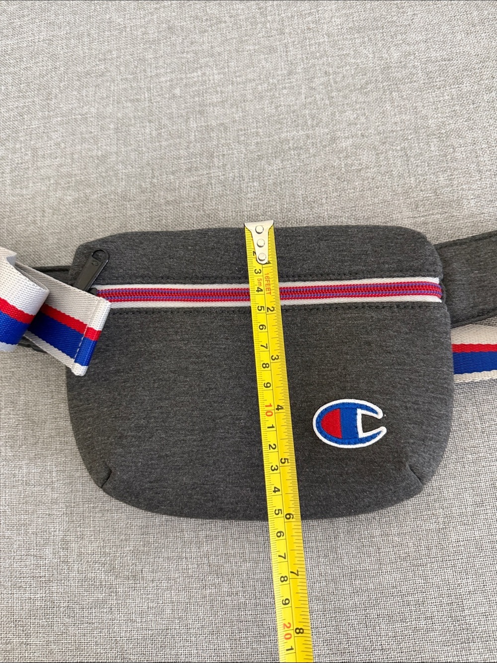 Champion Charcoal Gray Waist Bag with Tricolor Accent - Picture 6 of 6